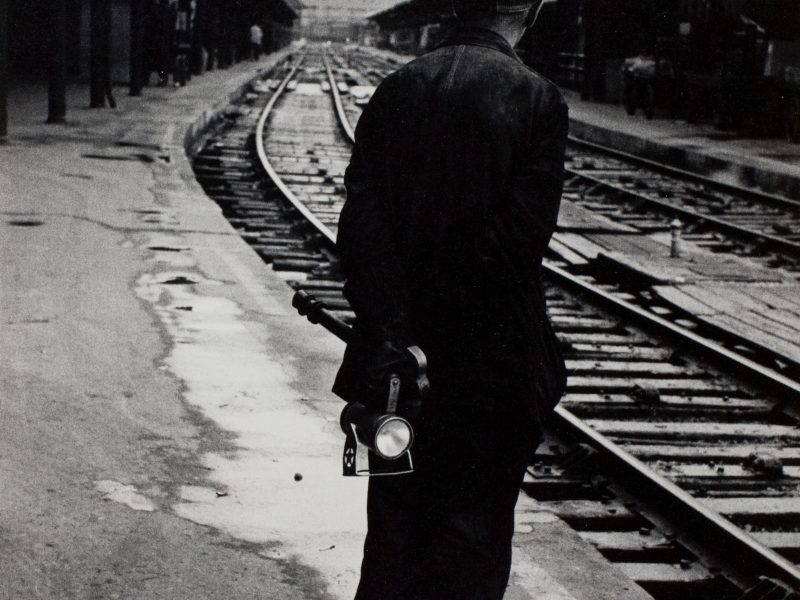 Simpson Kalisher, A Railroader Waiting to Dead-Head Home, c. 1957