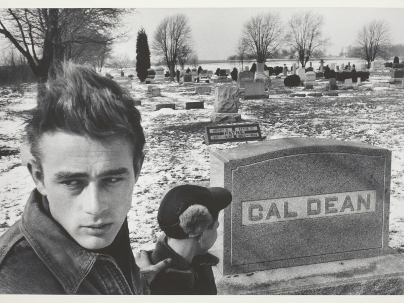 Dennis Stock, Jimmy Visiting the Cemetery, 1955