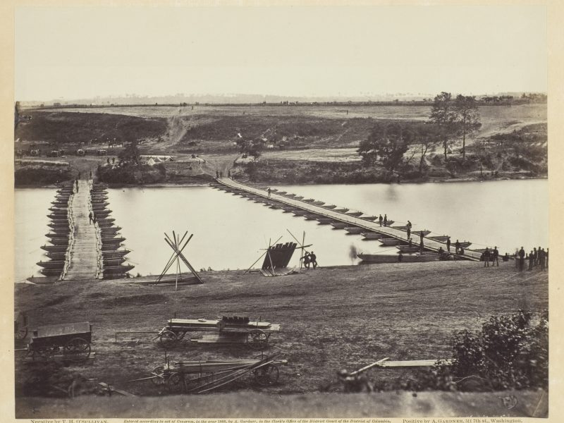 Timothy O'Sullivan, Pontoon Bridge Across the Rappahannock, May 1863