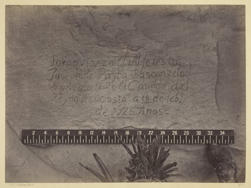 Timothy O'Sullivan, Historic Spanish Record of the Conquest, South Side of Inscription Rock, N.M.- No. 3. , 1873