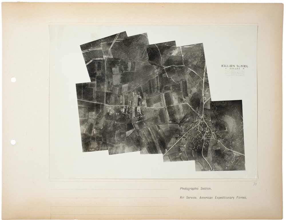Plate 70. Untitled [Souge], from an album of World War I aerial photography assembled by Edward Steichen, in the collection of the Art Institute of Chicago.
