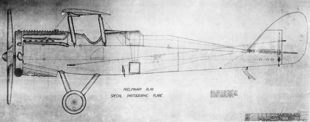 “Preliminary Plan, Special Photographic Plane.” From Gorrell’s History of the American Expeditionary Forces Air Service, 1917–1919, 1974, series G.