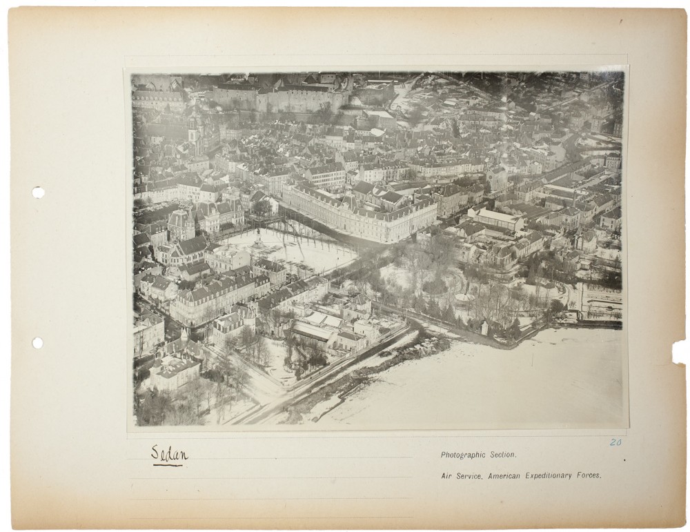 Plate 20. Sedan, from an album of World War I aerial photography assembled by Edward Steichen, in the collection of the Art Institute of Chicago.