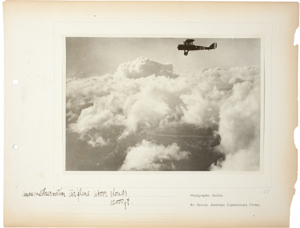 Plate 47. American Observation Airplane, from an album of World War I aerial photography assembled by Edward Steichen, in the collection of the Art Institute of Chicago.