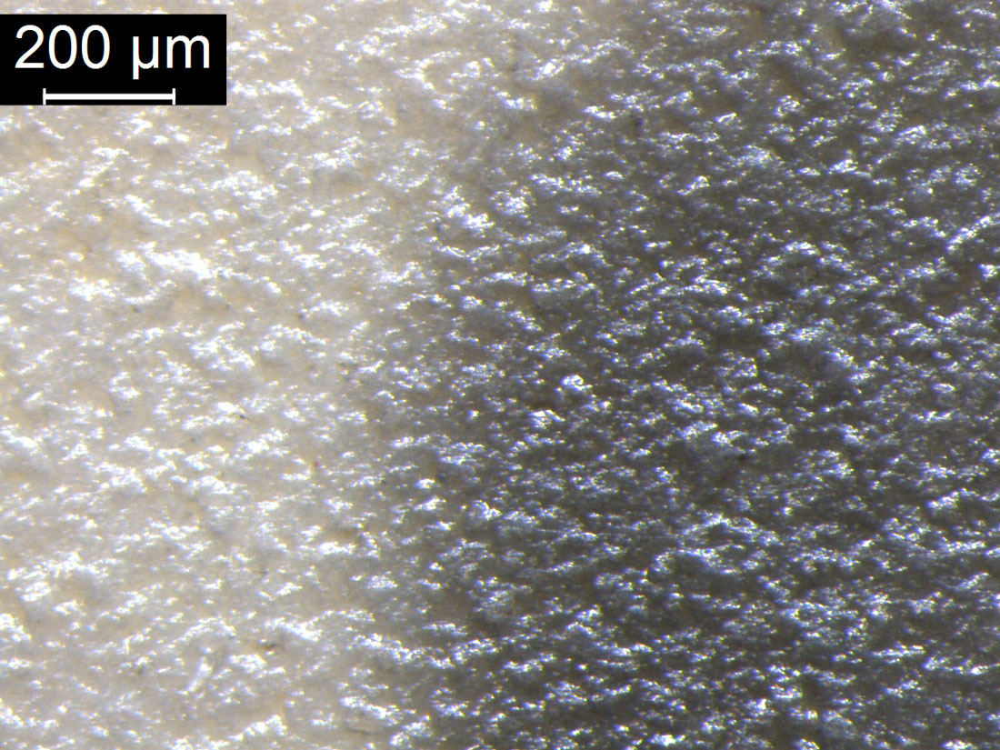 A photomicrograph of a gelatin silver print